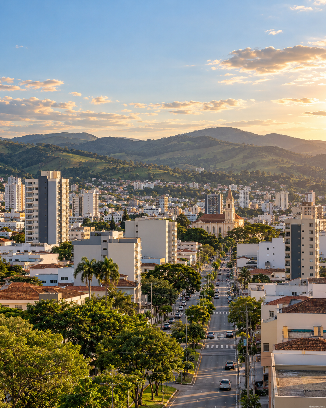 Vista ilustrativa da cidade de Pouso Alegre, Minas Gerais